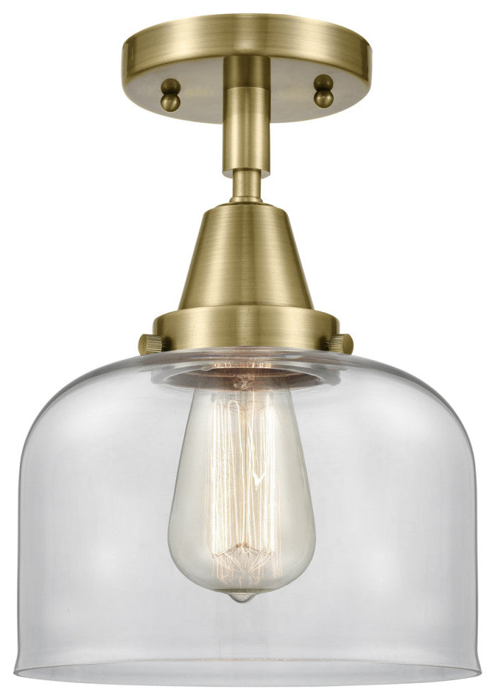 Innovations Lighting 447-1C-AB-G72-LED Large Bell 1 Light 8" Flush Mount