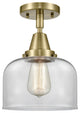 Innovations Lighting 447-1C-AB-G72-LED Large Bell 1 Light 8" Flush Mount