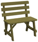 Traditional Cedar Backed Bench, Linden Leaf Stain, 3 Foot