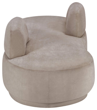 Argyle Upholstered Chaise/Loveseat, Beige, Chenille Fabric