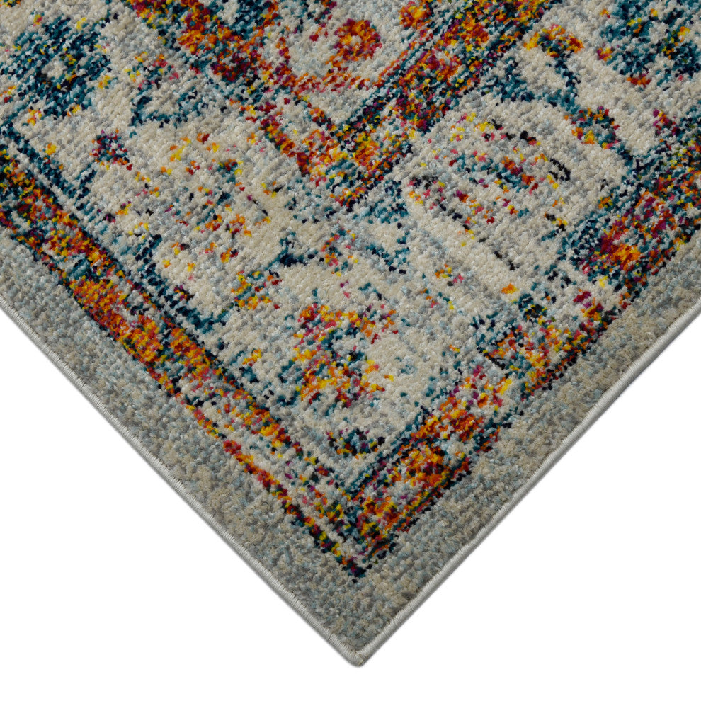 Montana Estrel Area Rug, Ivory, 2' x 3', Bordered