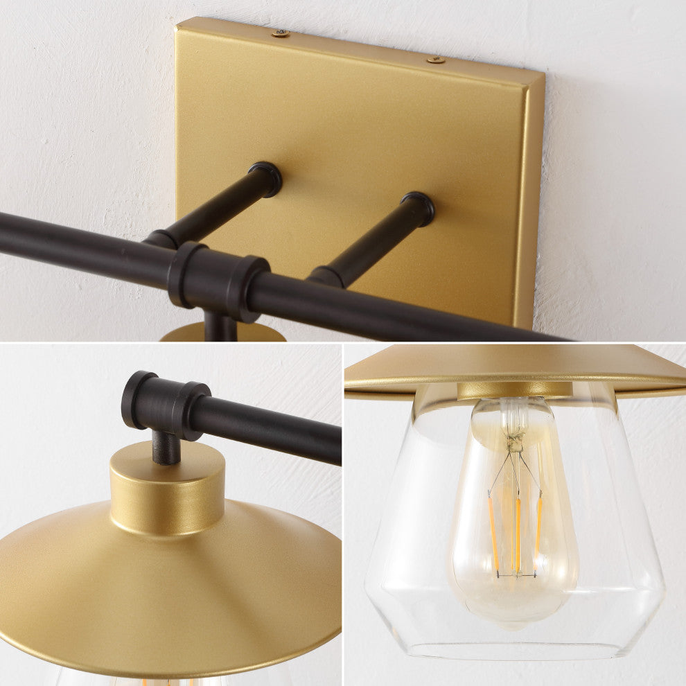 3-Light Cottage Vanity Light With Bathroom Hardware Accessory Set, 5-Piece