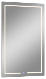 Brett/Daisy Rectangular Mirror With LED Light., Clear