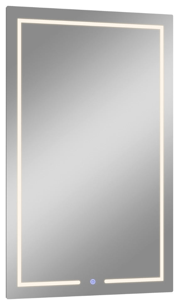 Brett/Daisy Rectangular Mirror With LED Light., Clear