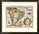 "Map of South America" Framed Digital Print by Gerard Mercator, 40x35"