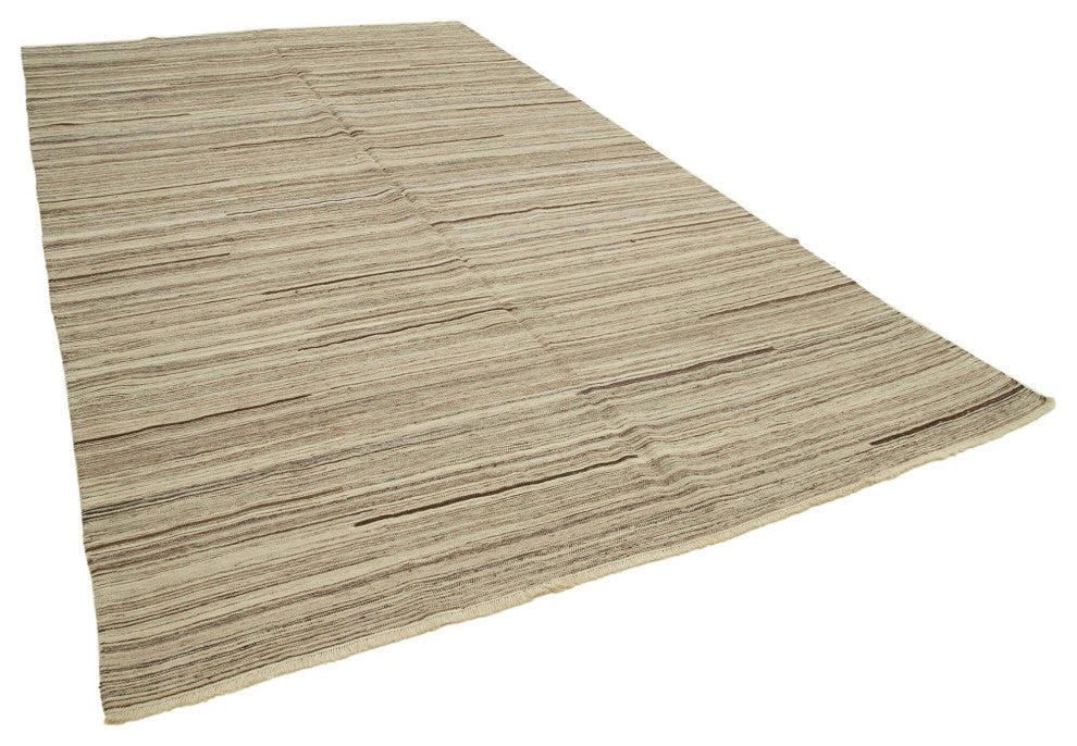 Rug N Carpet - Handmade Turkish 8' 1'' x 13' 9'' Modern Design Wool Kilim Rug