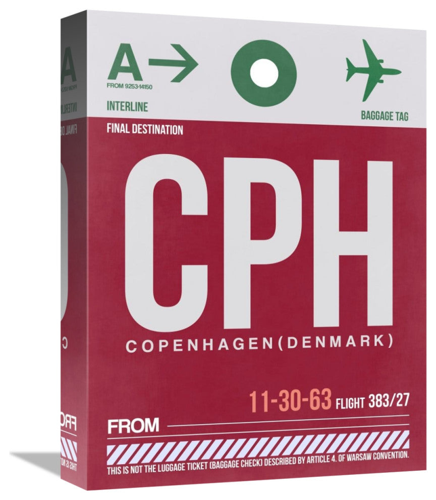 "CPH Copenhagen Luggage Tag 2" Fine Art Print