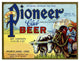 "Old Pioneer Club Beer" Digital Paper Print by Vintage Booze Labels, 18"x14"