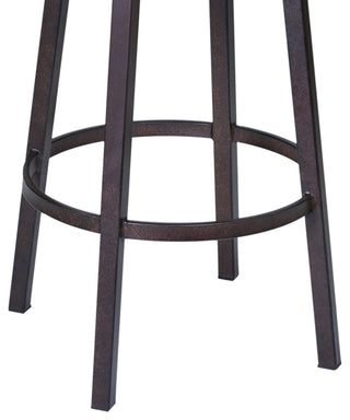 Fargo 26" Barstool, Auburn Bay finish With Brown Pu upholstery