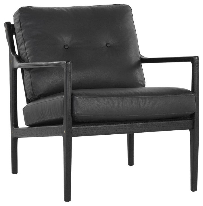 Gilmore Lounge Chair, Black Leather