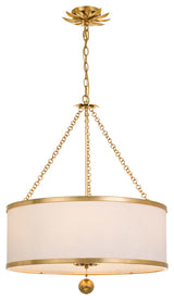 Crystorama Broche 6-Light Antique Chandelier, Gold