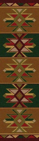 Dakota Star Rug, Green, 2'x8', Runner
