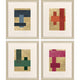 Mini Colorblocks Framed Art, 4-Piece Set