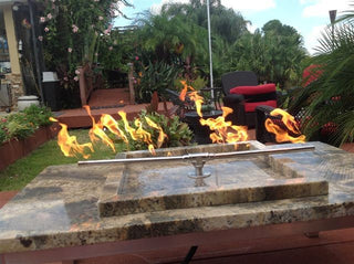 14" 3-Piece Trough Burner and Complete Basic Propane Fire Pit Kit