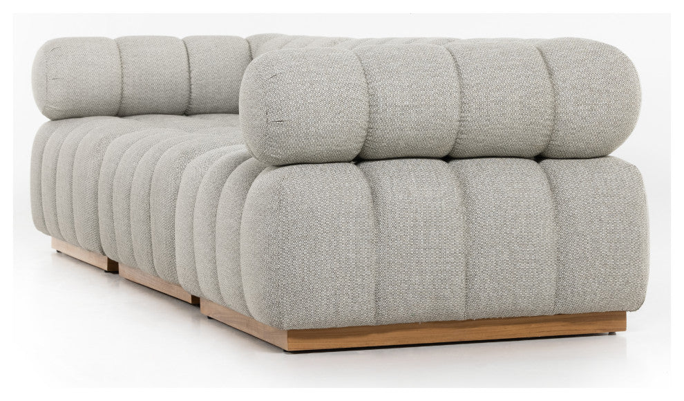 Roma Outdoor 3pc Sectional-Ash