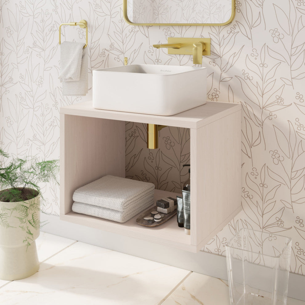 Concorde 24'' Wall-Hung Vanity, White Oak