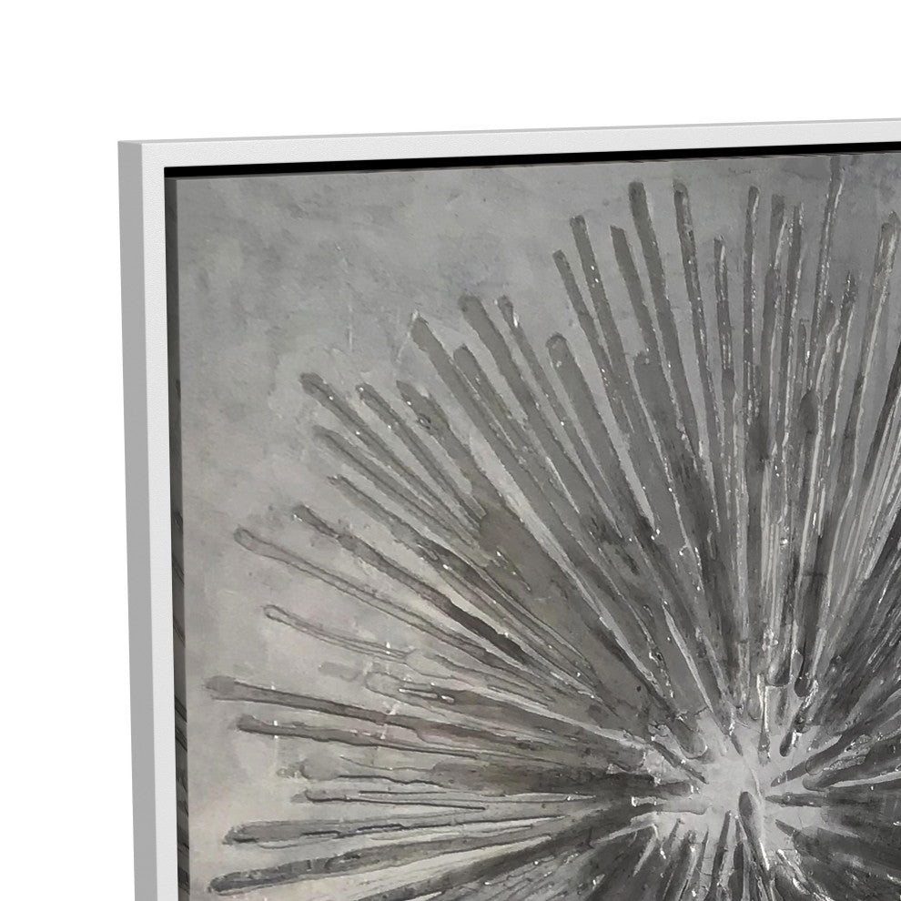 Energy Burst Framed Canvas - White Frame