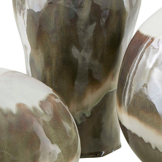 Uttermost Earthflow Glazed Outdoor Vases Set of 3