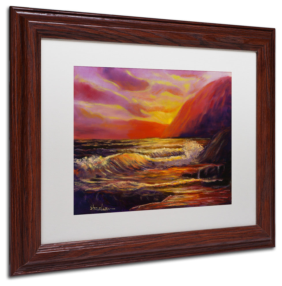 'Coastal Dreams' Matted Framed Art, Wood Frame, White Matte, 14x11