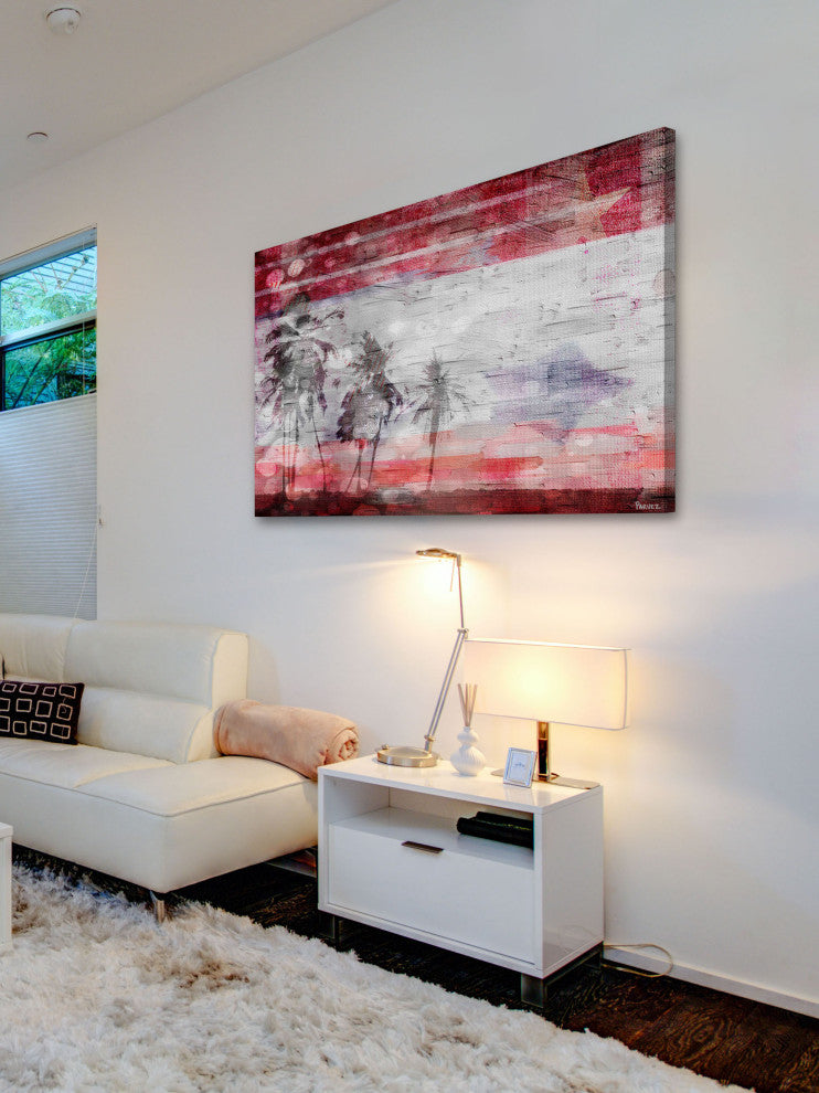 "Patriotic Palms" Print on Canvas, 45"x30"
