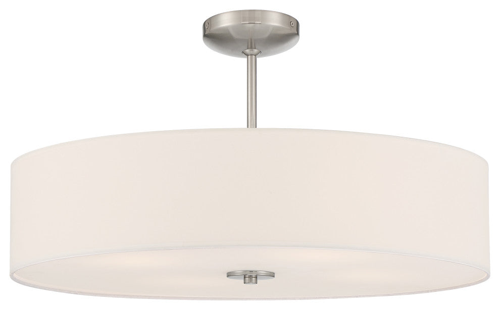 Access Mid Town 4-Light LED Pendant or Semi-Flush Brushed Steel