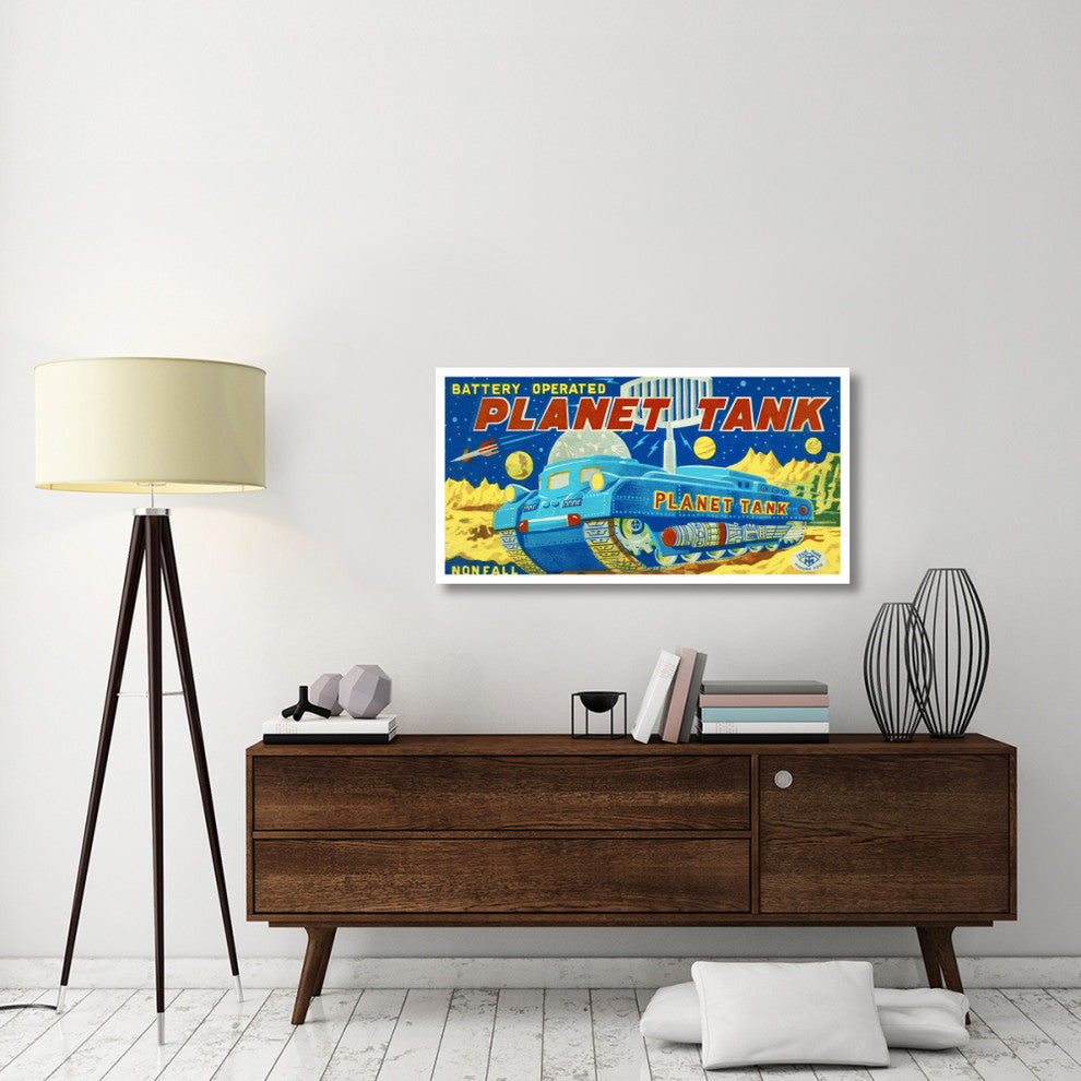 "Planet Tank" Digital Paper Print by Retrotrans, 46"x24"