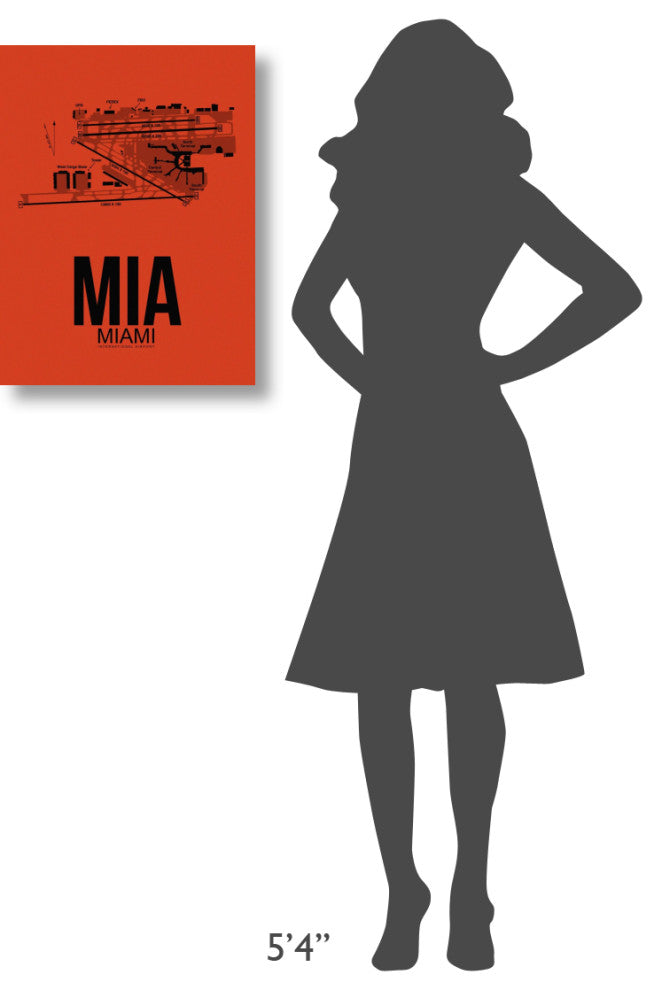 "MIA Miami Airport Orange" Fine Art Print