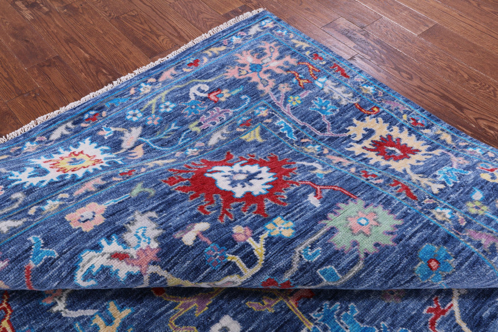 9' Square Turkish Oushak Hand Knotted Wool Rug - Q13363