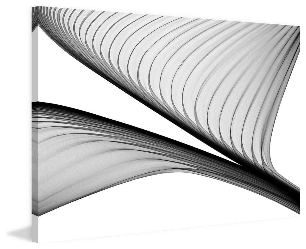 "Abstract Black and White 21-37-04" Print on Canvas by Irena Orlov