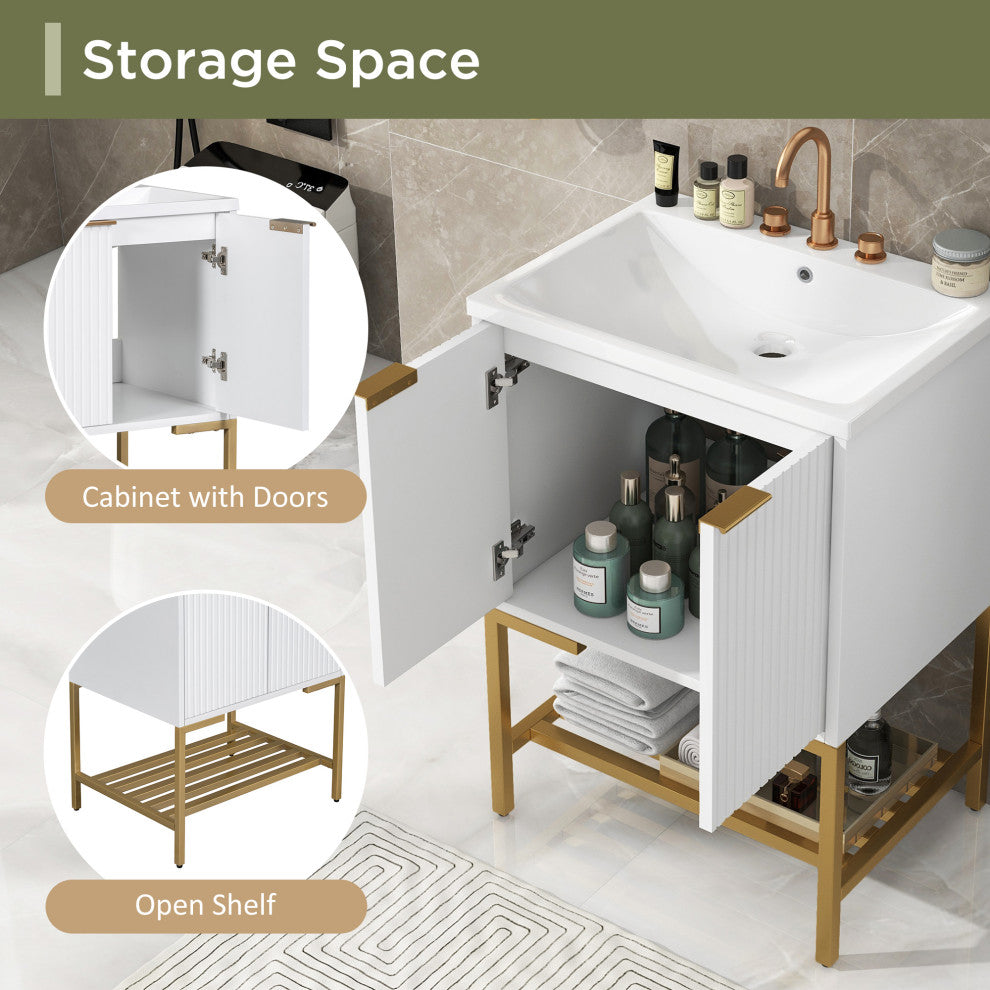Gewnee 24" Bathroom Vanity with Sink