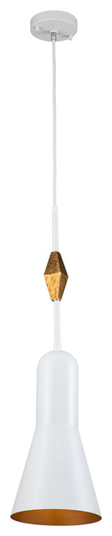 Bijoux White Pendant with Geometric Figure