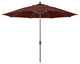 11' Champagne Auto-Tilt Crank Aluminum Umbrella, Terrace Adobe Olefin