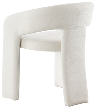 Rendition Plush Fabric Upholstered Dining Chair, Cream, Set of 2