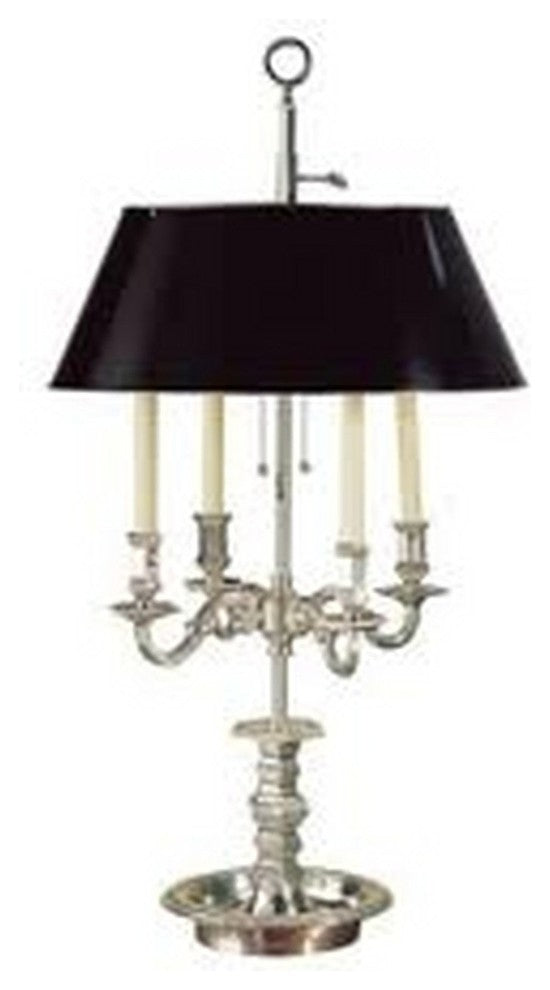 Glossy Black With Gold Lining 16" Bouillotte Style Lampshade Replacement