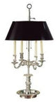 Glossy Black With Gold Lining 16" Bouillotte Style Lampshade Replacement
