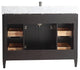 Vanity Set With Carrara Marble Top, 60", Espresso, Standard Mirror