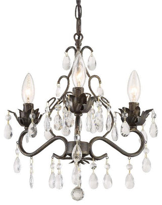 Crystorama Lighting Group 4534-CL-MWP Paris Market 3 Light 13"W - English