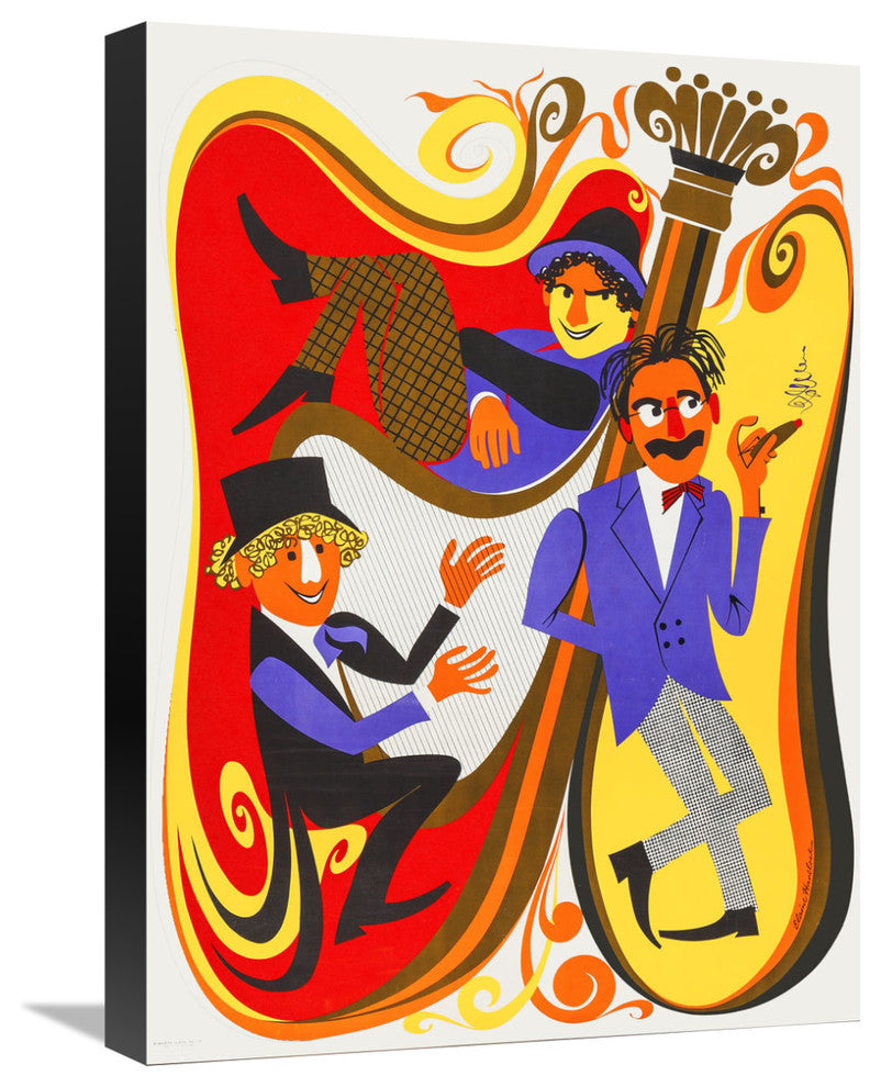 "Marx Brothers - Cartoon - Zany" Canvas by Hollywood Photo Archive, 16x22"