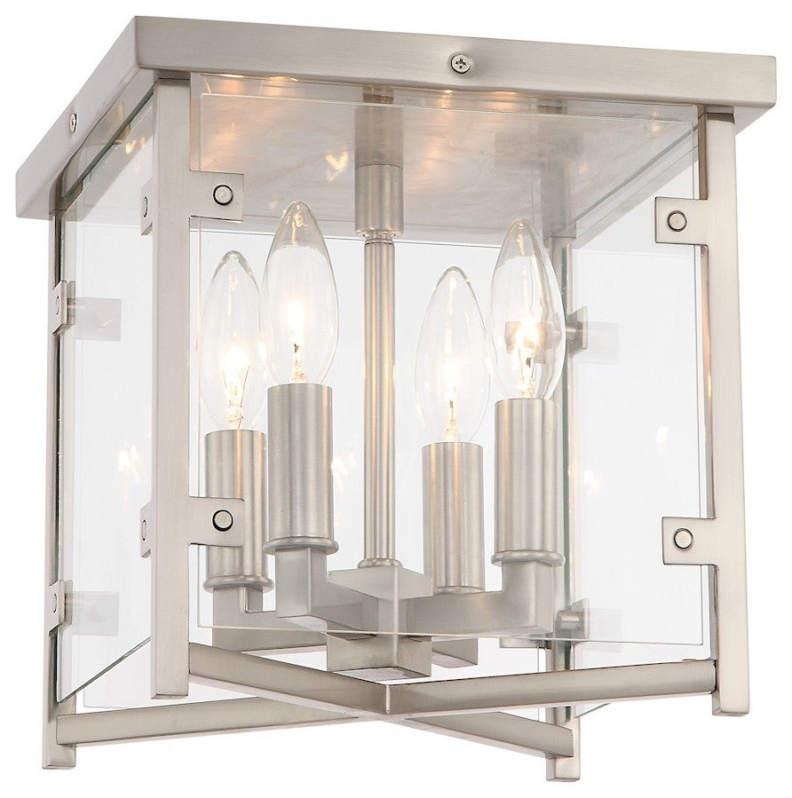 Crystorama Danbury 4-Light Brushed Nickel Ceiling Mount