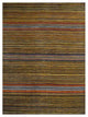 HAND KNOTTED LOOM WOOL ECO-FRIENDLY AREA RUGS - Rectangle, Multicolor, Striped