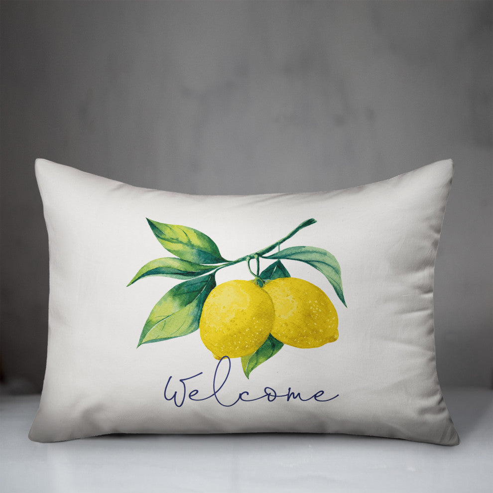 Lemon Welcome 14x20 Spun Poly Pillow