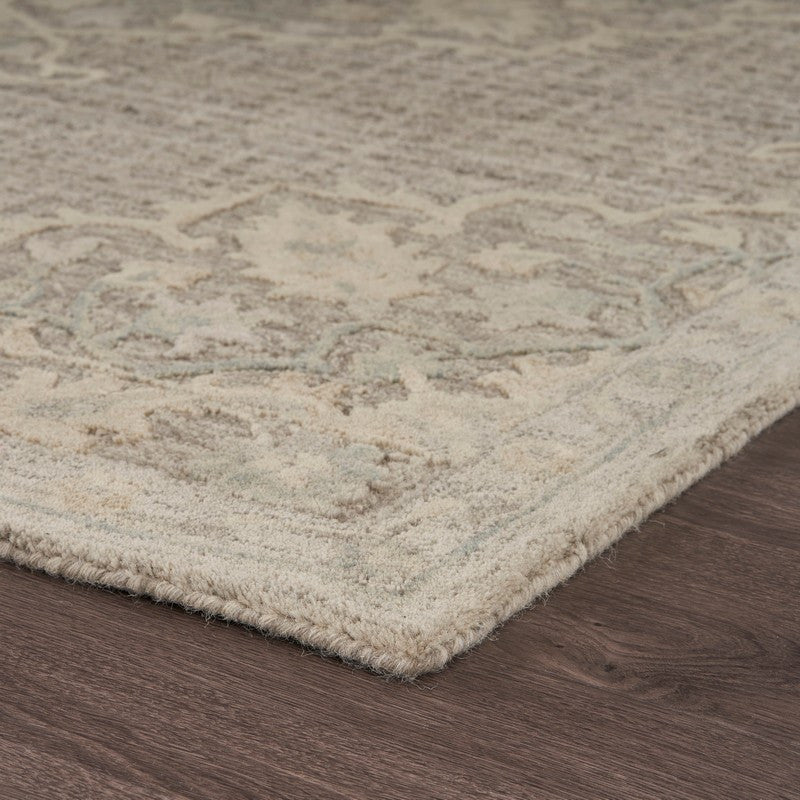 8" x 10" Beige Distressed Floral Area Rug