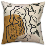 Earthy Abstract Figure II 18"x18" Spun Poly Pillow