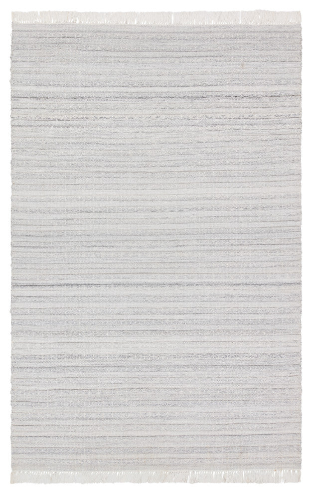 Jaipur Living Torre Indoor/Outdoor Solid Light Gray/Cream Area Rug, 4'x6'