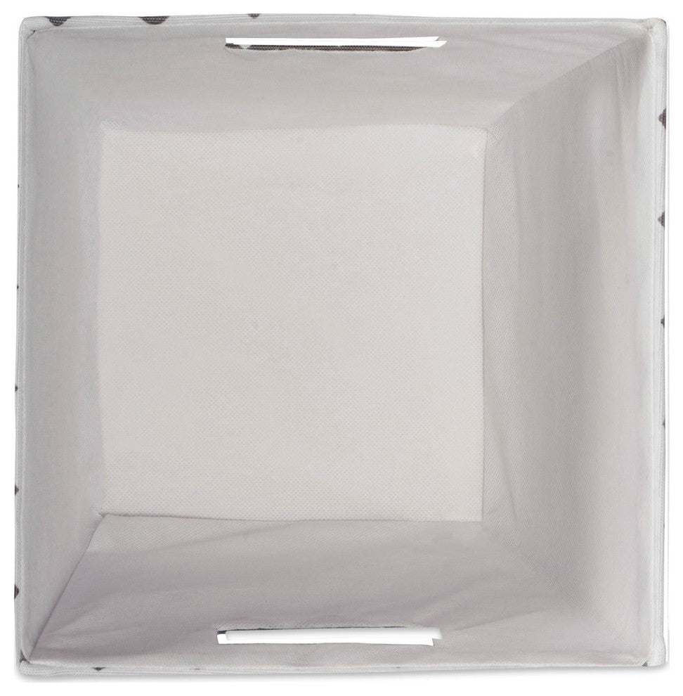 Polyester Bin Chevron Gray Trapezoid 11"x11"x5", Set Of 2