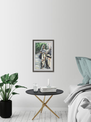 "Casual Chic" Framed Painting Print, 12"x18"