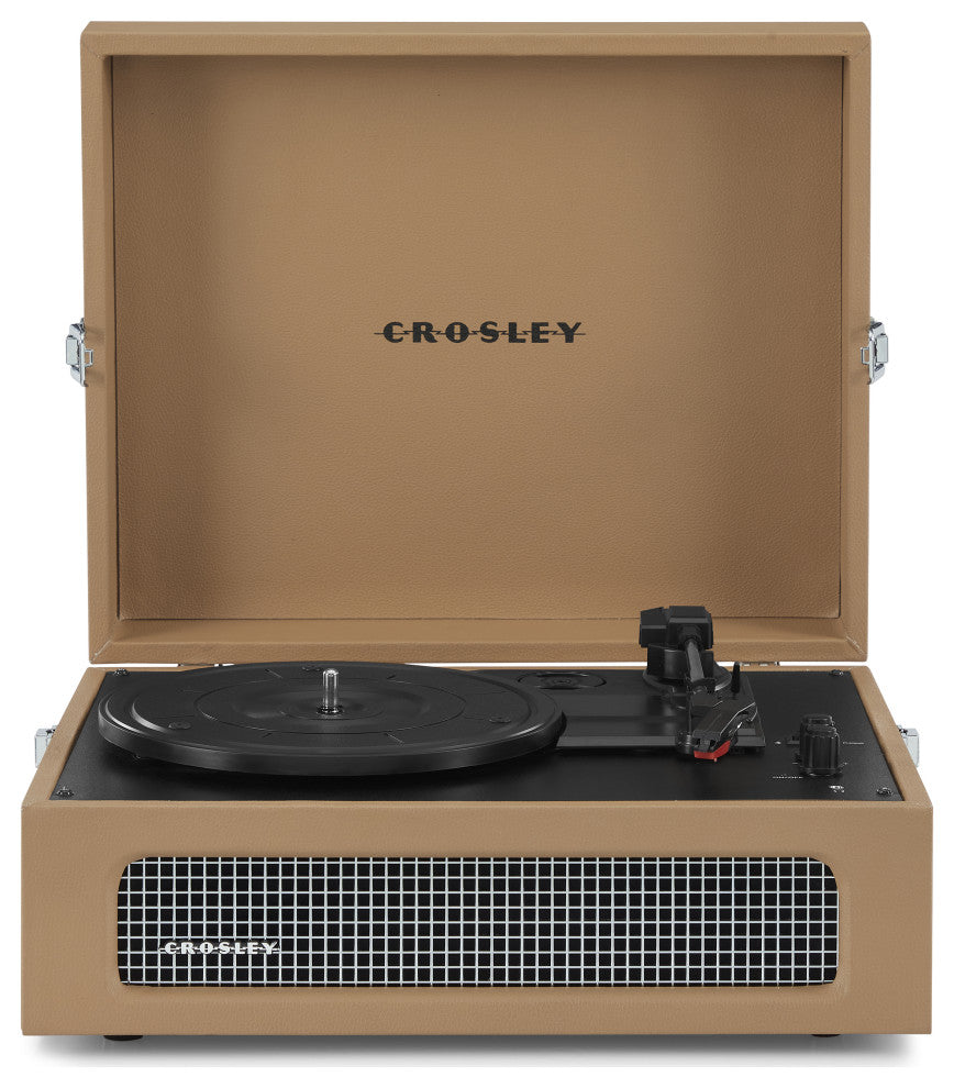 Voyager Bluetooth Vinyl Record Player, Tan