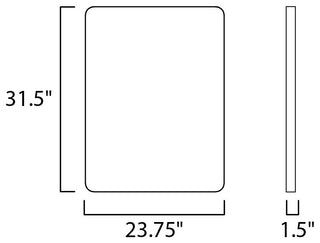 ET2 24" x 31.5" Rectangular LED Mirror E42014-90AL, Brushed Aluminum