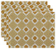 18"x14" Medina, Geometric Print Placemat, Gold, Set of 4