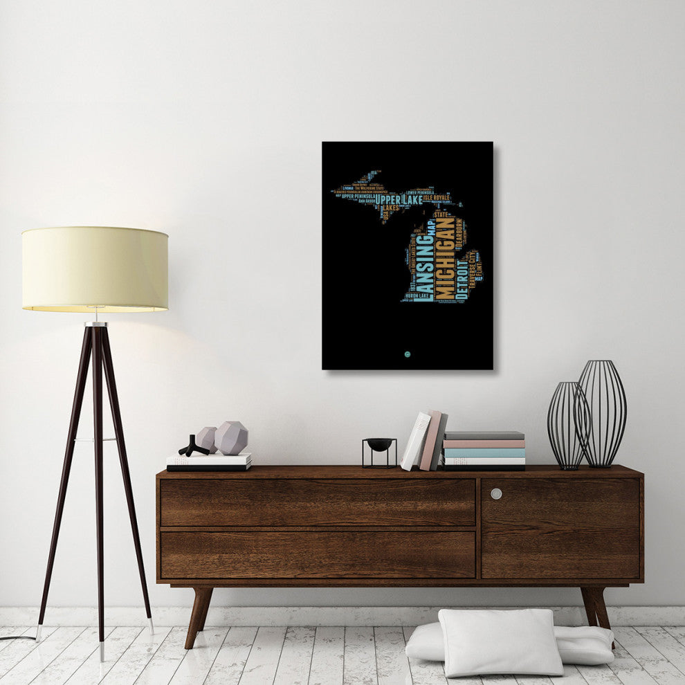 "Michigan Word Cloud 1" Fine Art Print